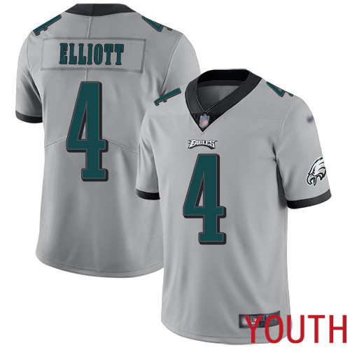 Youth Philadelphia Eagles #4 Jake Elliott Limited Silver Inverted Legend NFL Jersey Football->women nfl jersey->Women Jersey